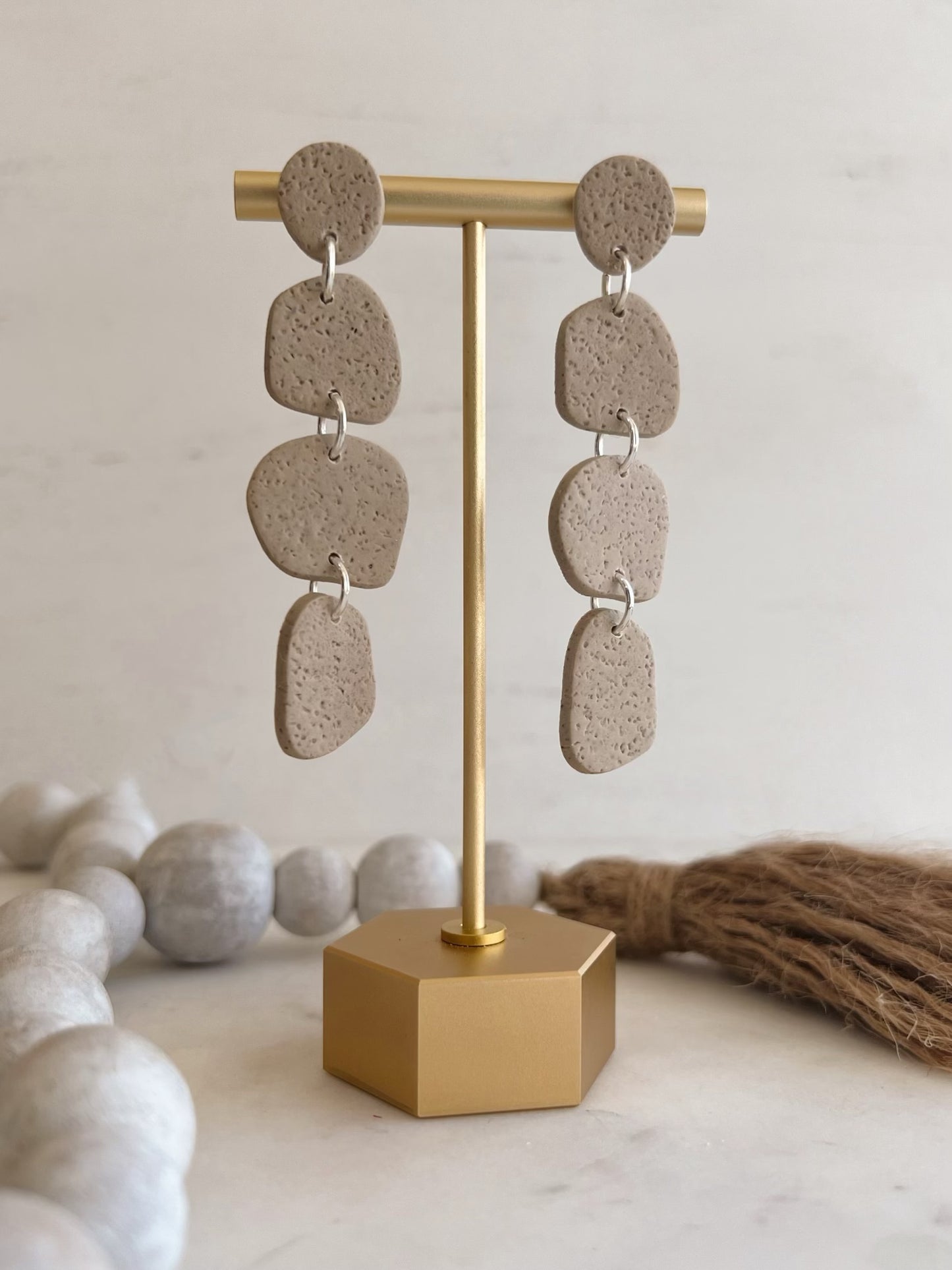 Brown Clay Statement Earrings | Clay, Handmade, Jewelry