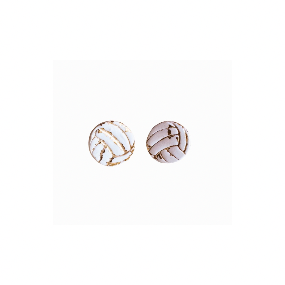 Volleyball Studs | Gold Volleyball Earrings