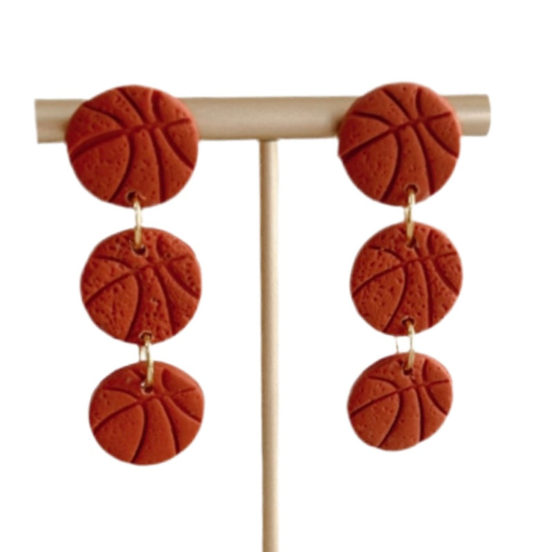 Basketball Earrings | Sports, Handmade, Game day