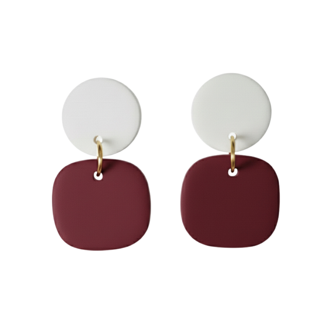 Dainty-Crimson and White