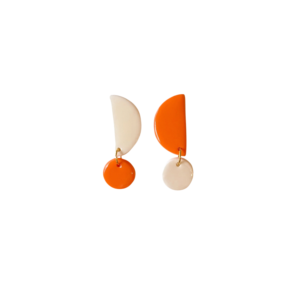 Orange and White Retro Circles