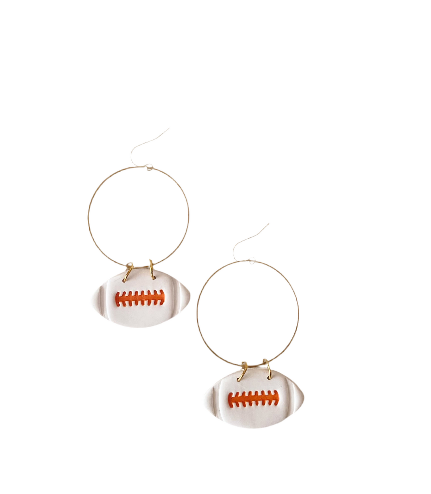 Football Hoop Earring