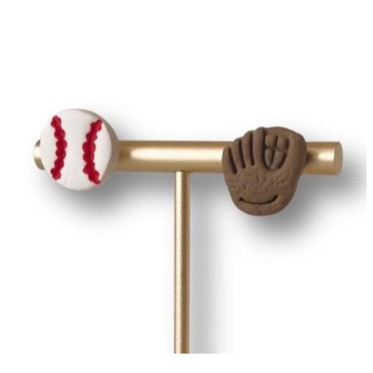 Baseball Clay Studs | Gifts, Jewelry, Game Day Earrings