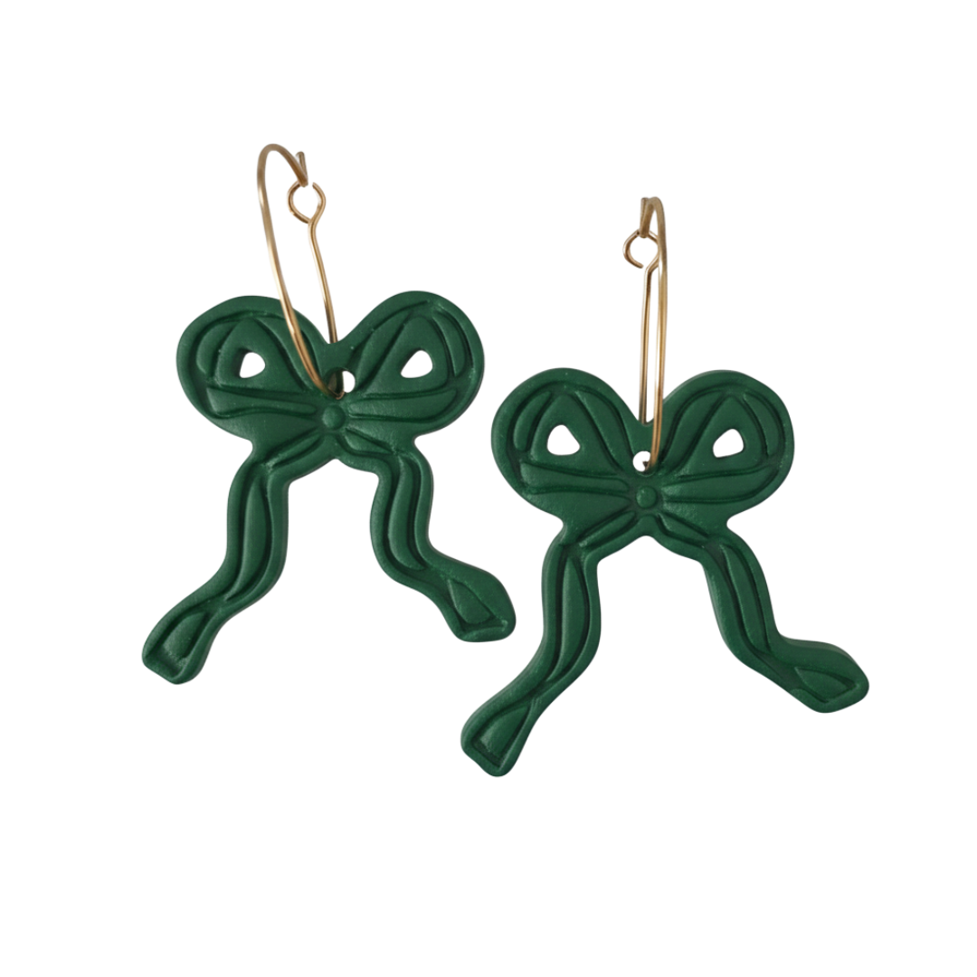 Shimmer Bow-Forest Green