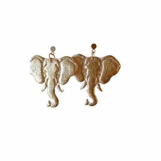 Elephant Gold Earrings