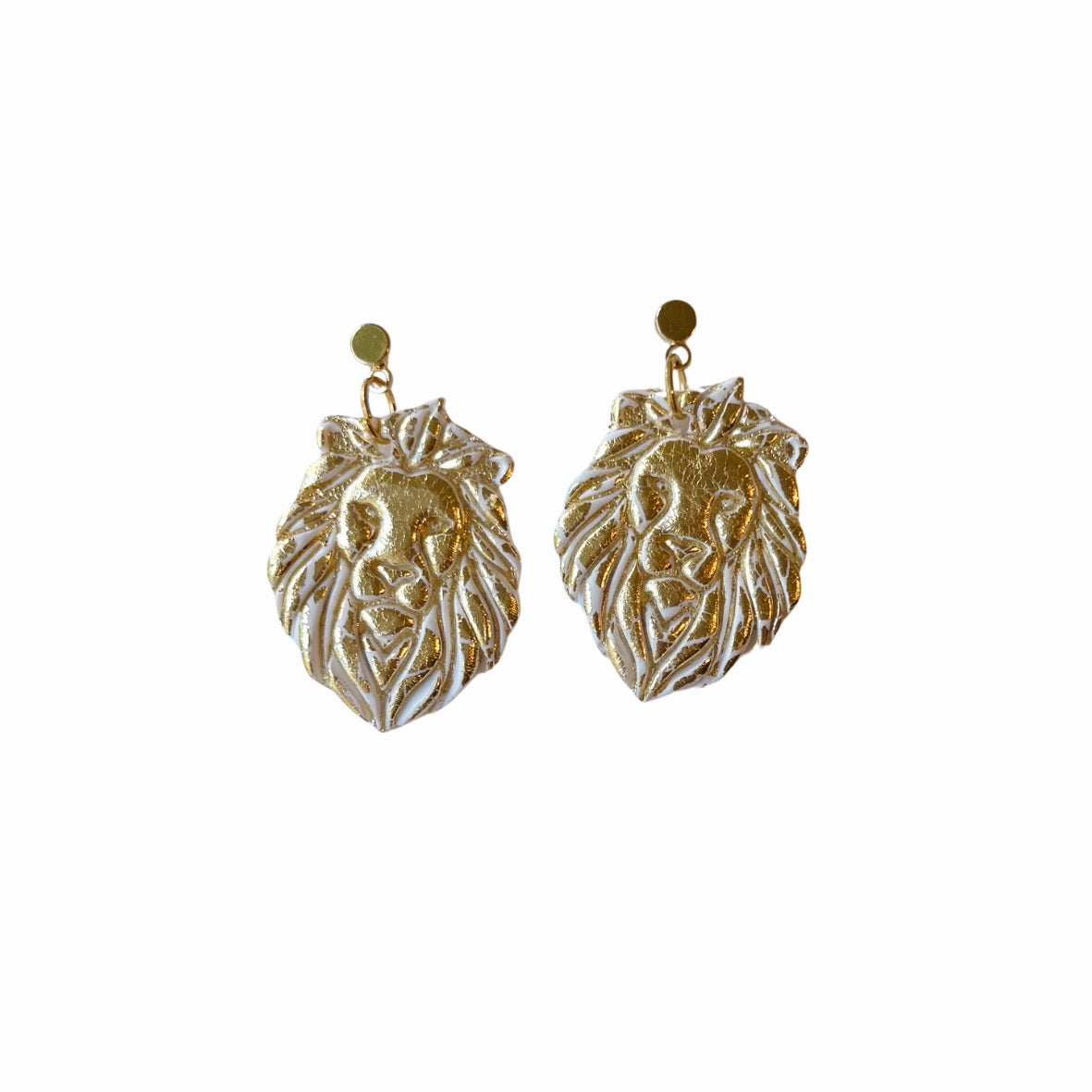 Lion Gold Earrings
