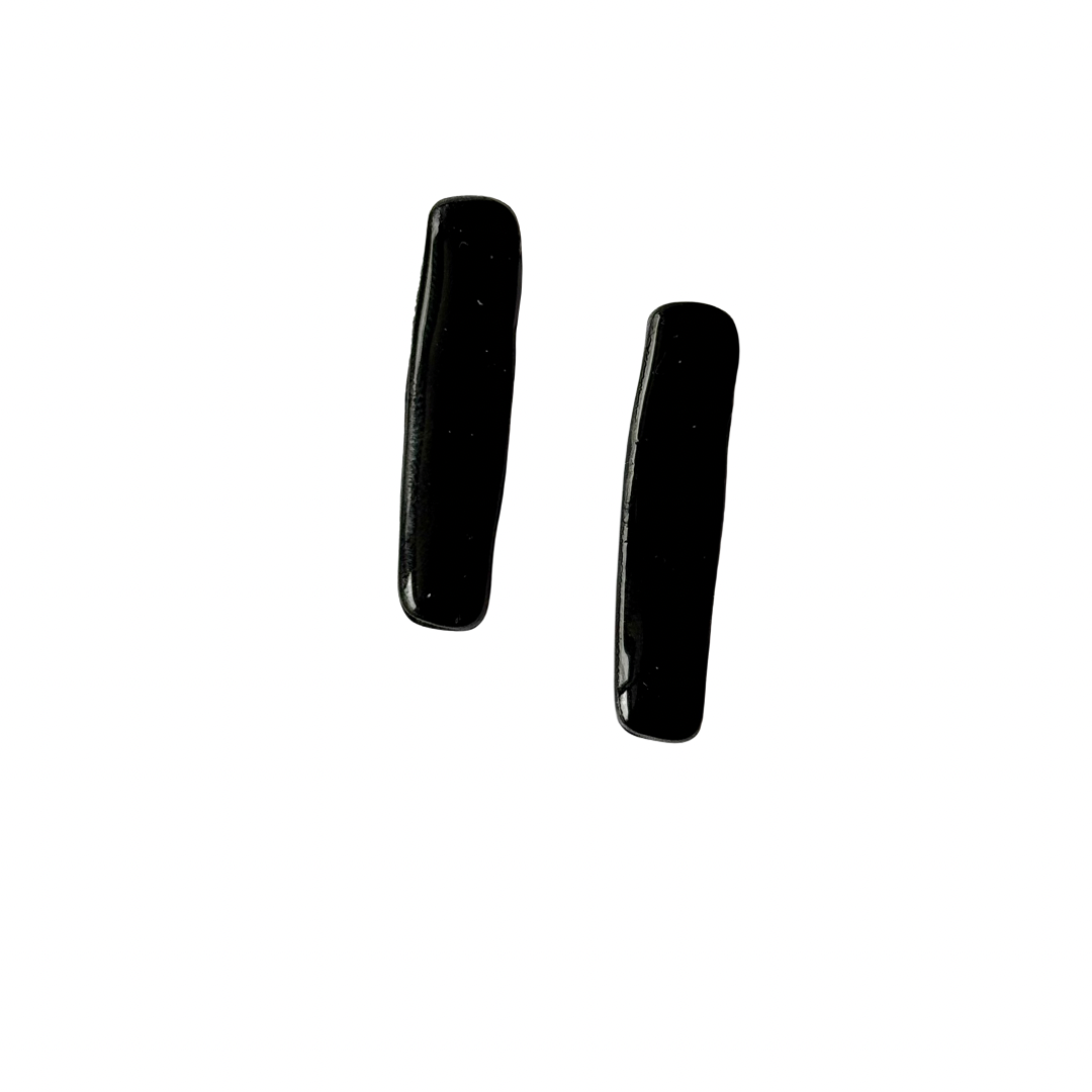 Black Statement Studs | Clay, Gifts, Game Day