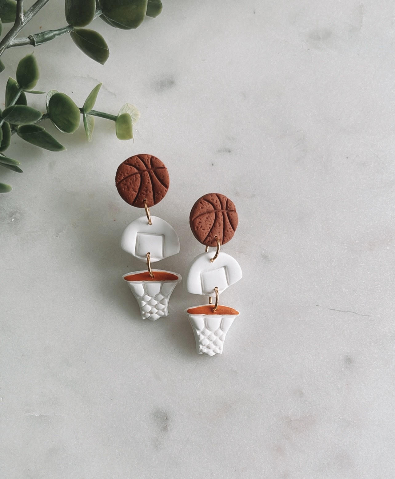 Basketball 3 Tier Earring