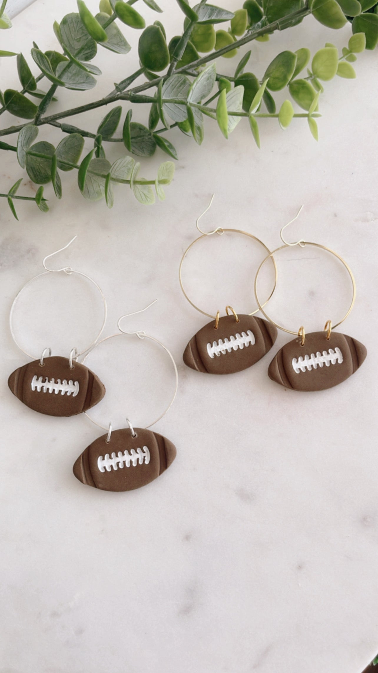 Clay Brown Football Earrings | Game Day, Team Spirit Earring