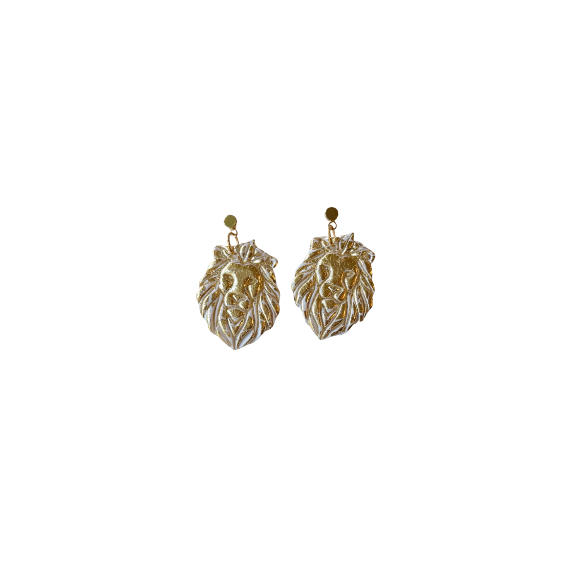 Lion Gold Earrings
