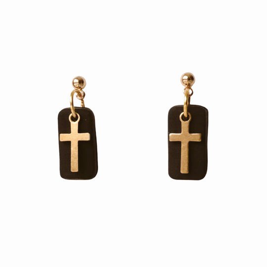 Clay Cross Earrings | Christianity | Spiritual Earrings