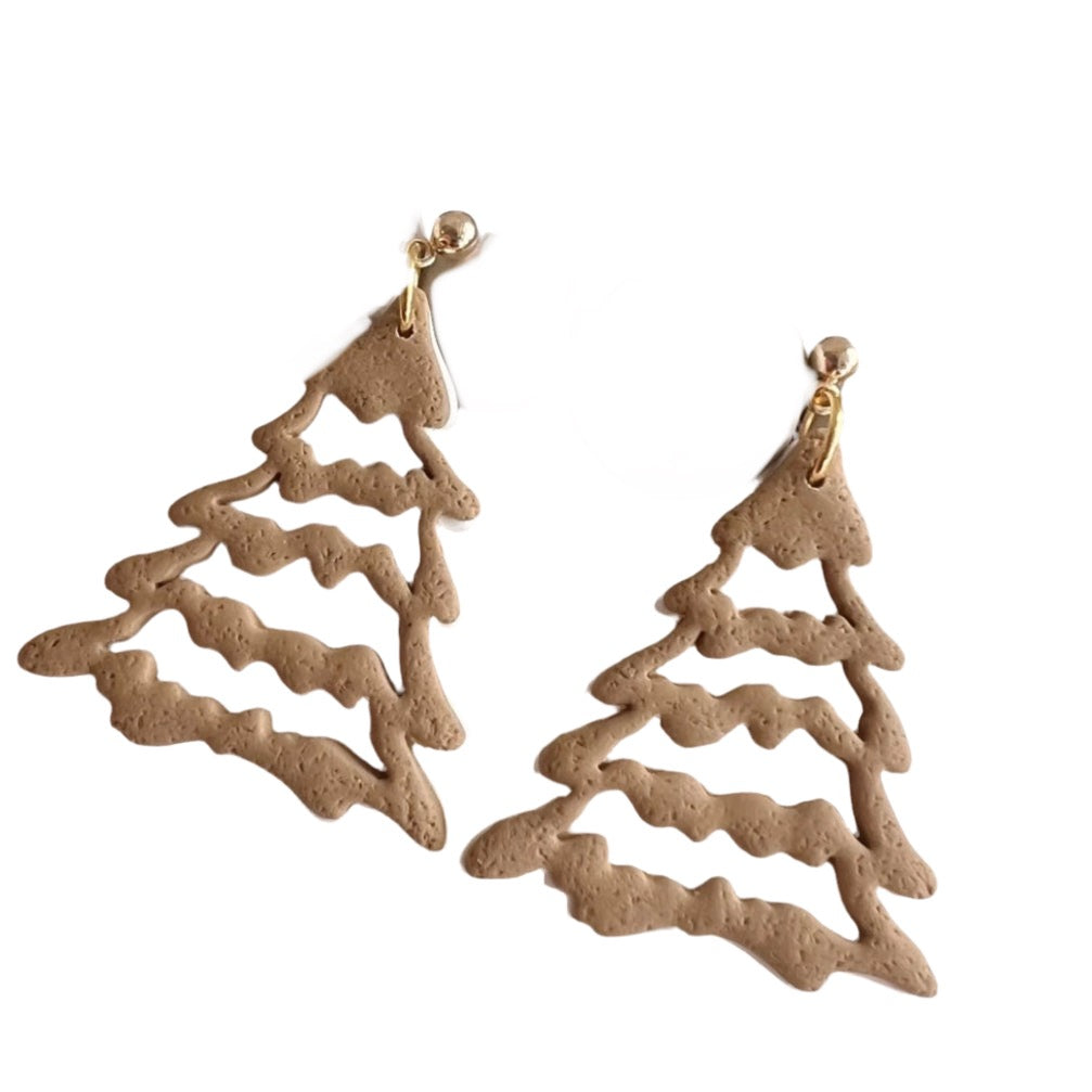 Clay Christmas Earring |  Holiday Earrings | Forest Earrings