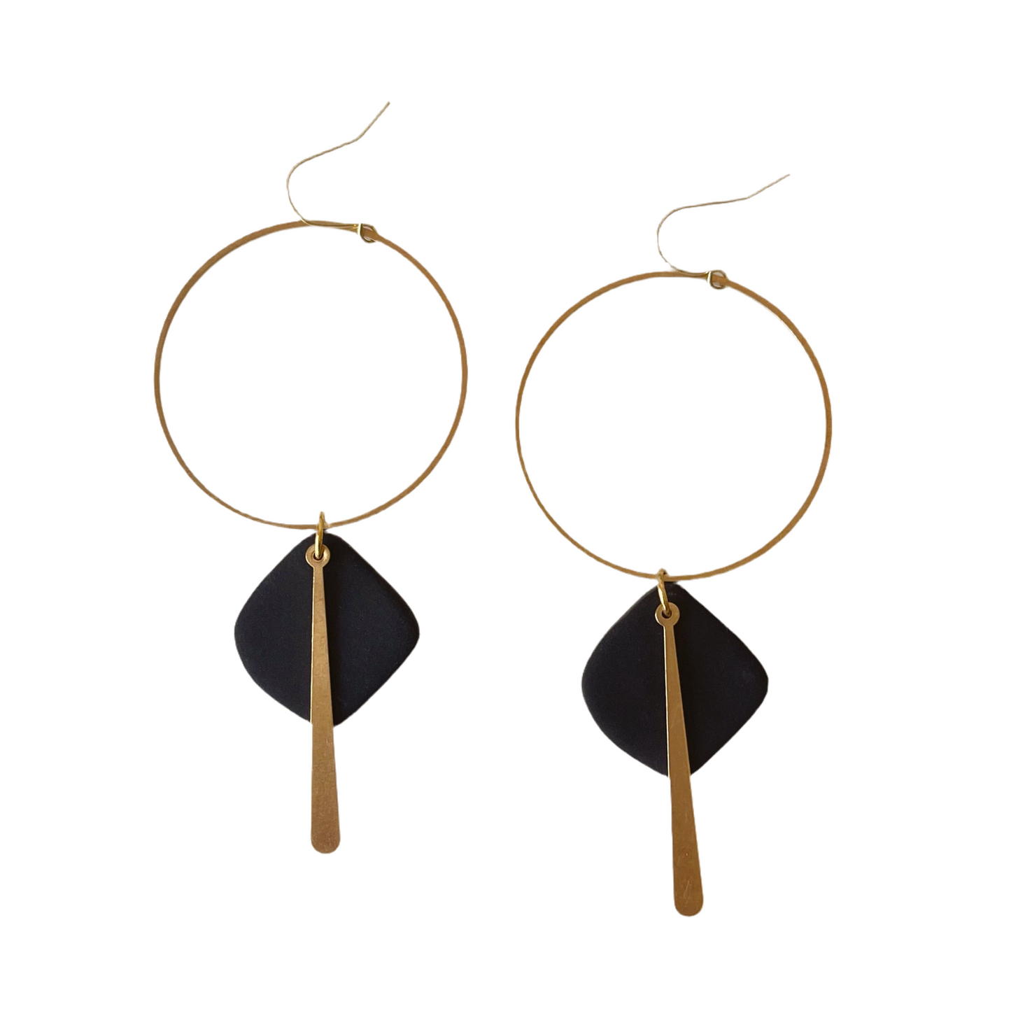 Handmade Black Earrings | Black Clay Elegant Earrings