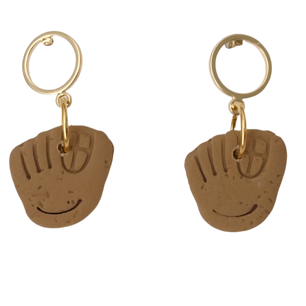 Baseball Glove Earrings | Baseball Clay Earrings