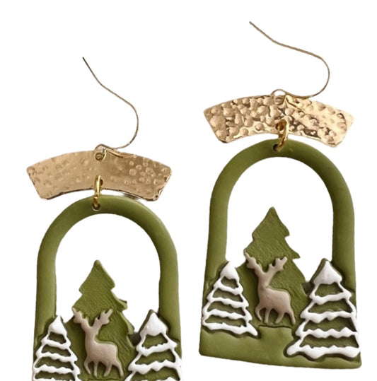 Animal Earrings | Winter Earrings | Mountains