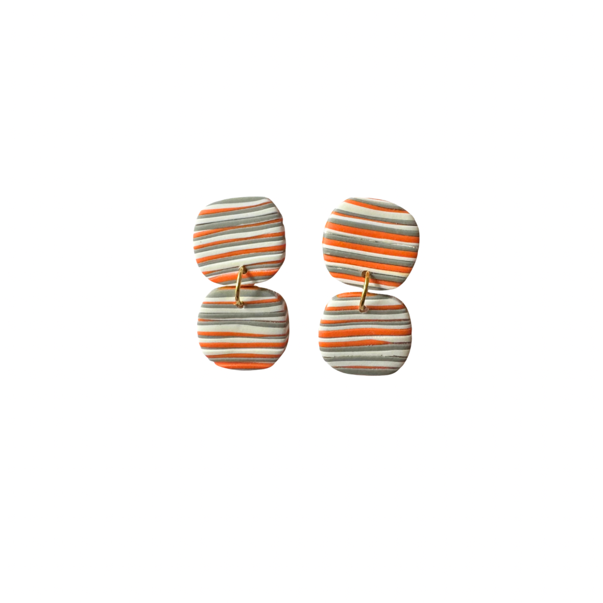 Orange, Grey, and White Stripes