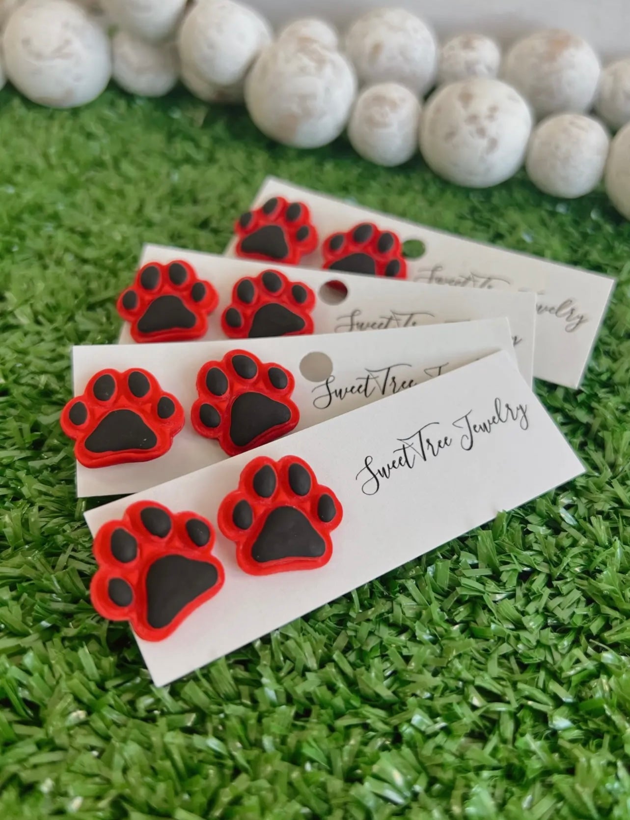 Paw Print Studs