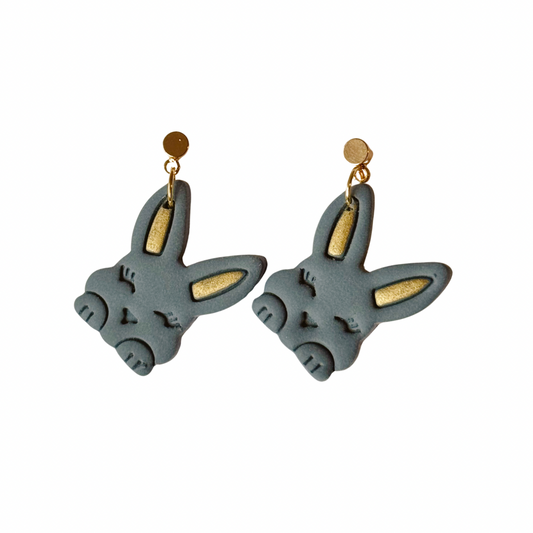 Bunny Earrings - Grey | Easter Earrings, Animals, Holiday