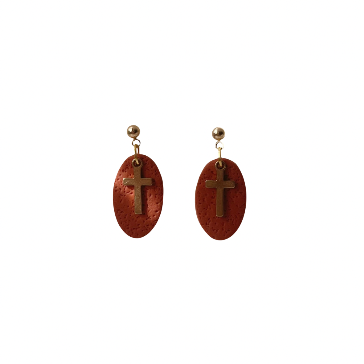 Oval Cross Jewelry | Rust Color Cross Jewelry