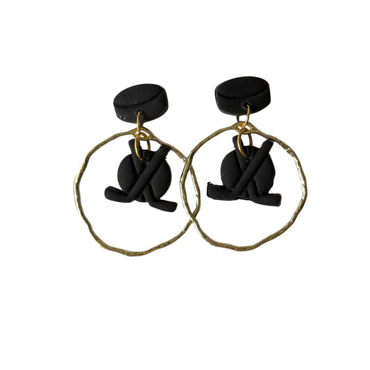 Hockey Pucks and Sticks