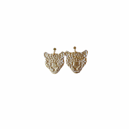 Gold Jaguar Earrings