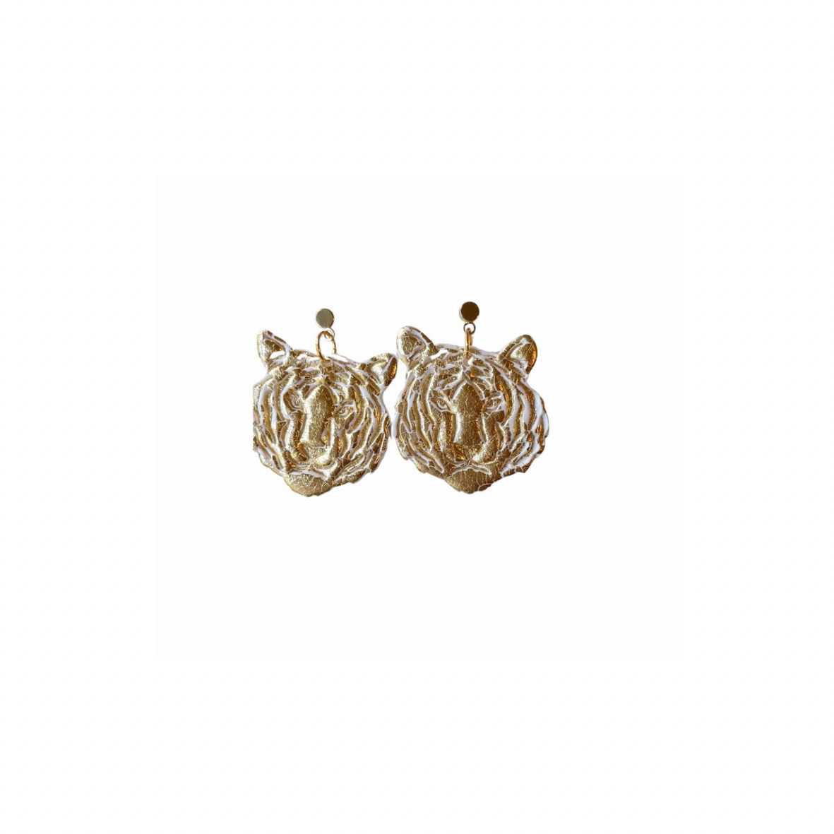 Gold Tiger Earrings