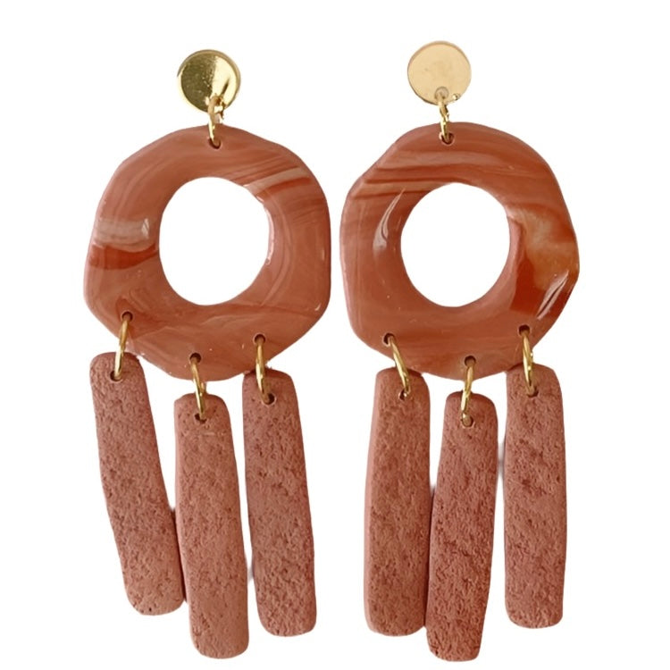 Marbled Statement Earrings | Southwest Clay Earrings