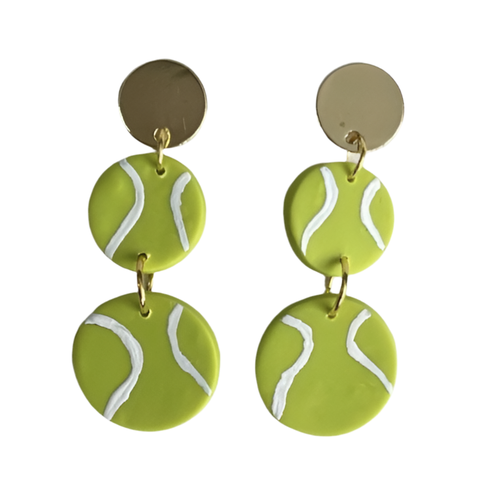 Double Tennis Ball Earrings | Game Day, Sports, Jewelry