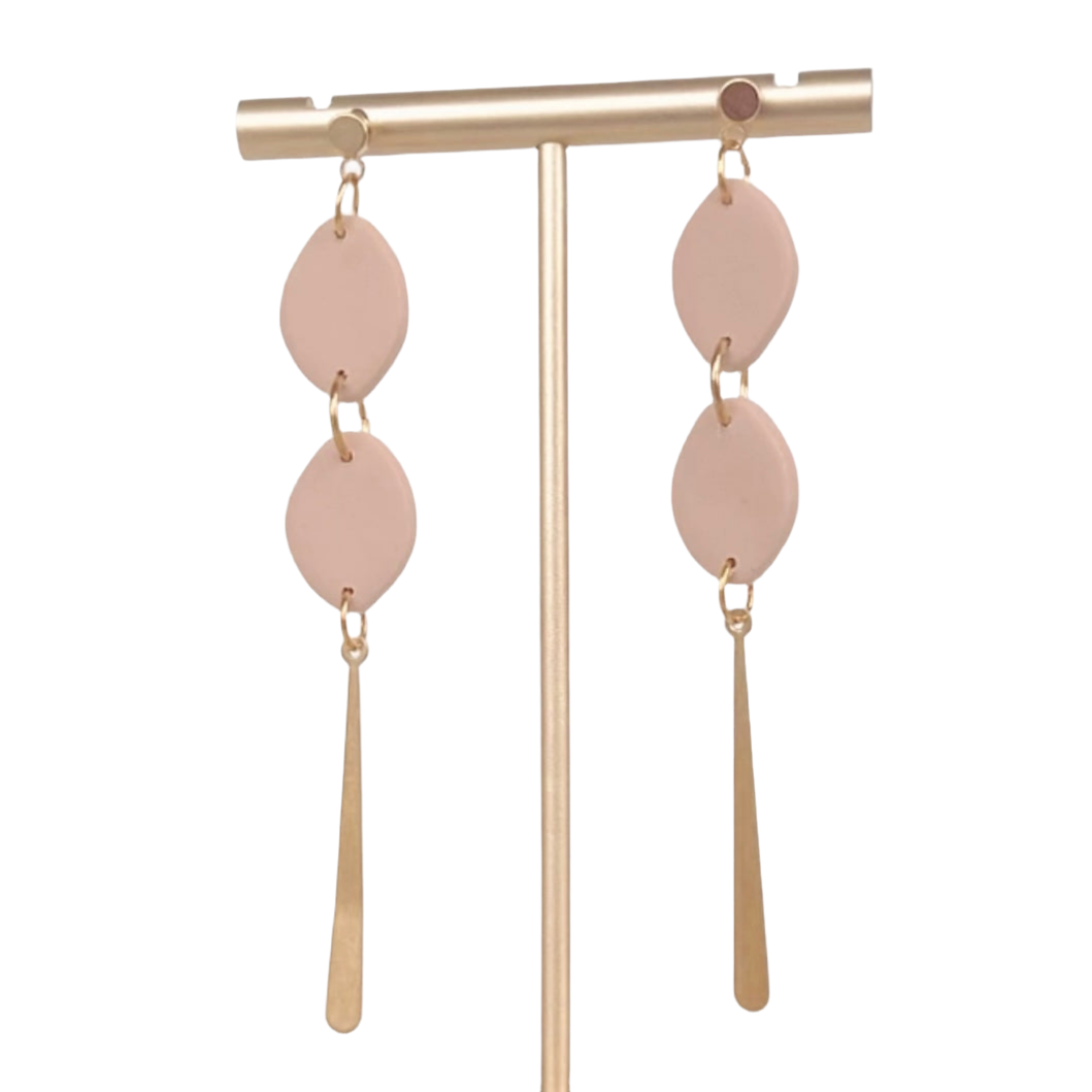 Light Pink Earrings | Neutral Pink Earrings | Rose Earrings