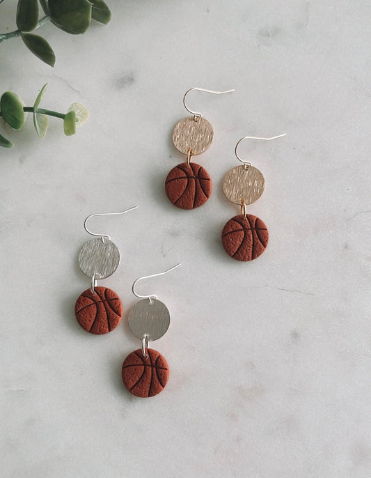 Dainty Basketball Earrings