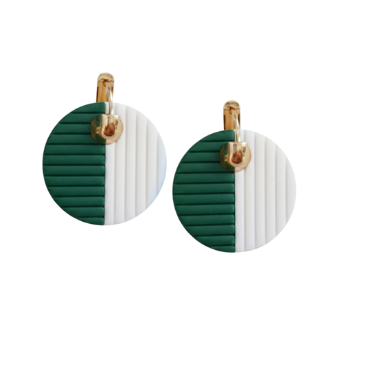 Odette - Forest Green and White