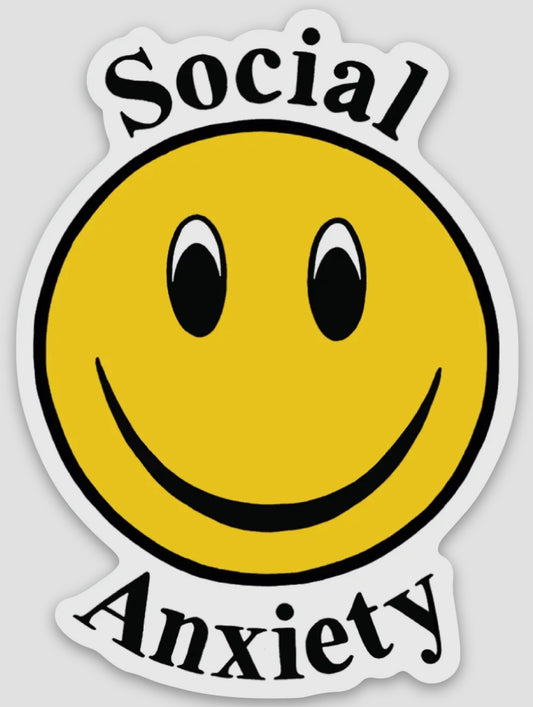 Social Anxiety Die Cut Sticker