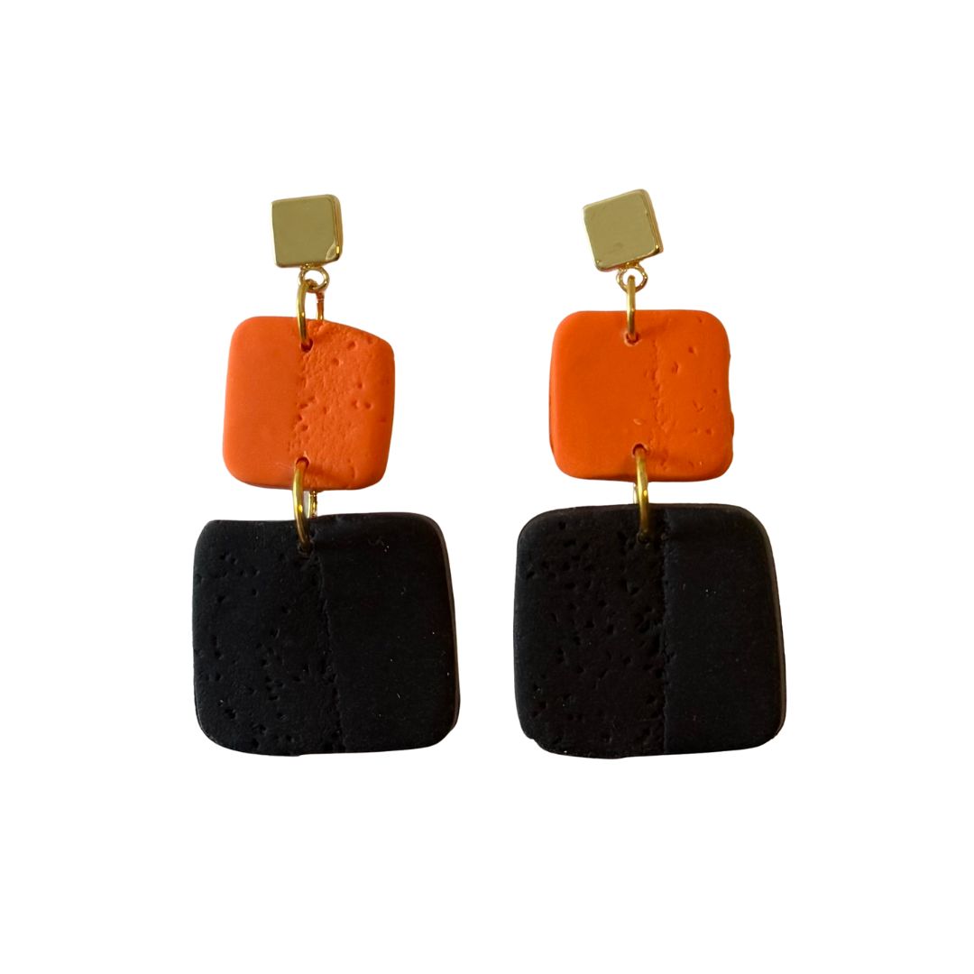 LEAH- BLACK AND ORANGE