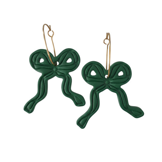 Shimmer Bow-Forest Green