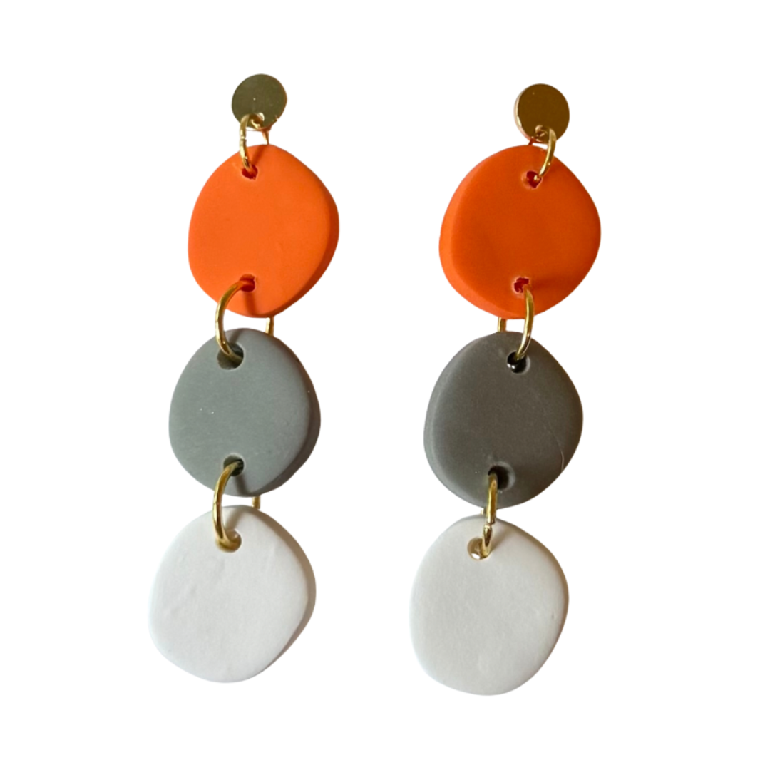 Emilia-Orange, Grey, and White