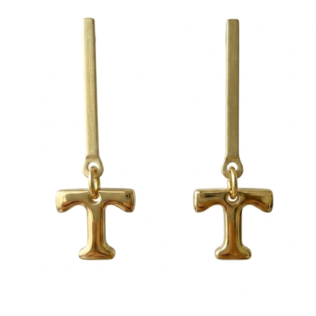 Tennessee Power T Bar Earrings – Black, White, Gold & Blue