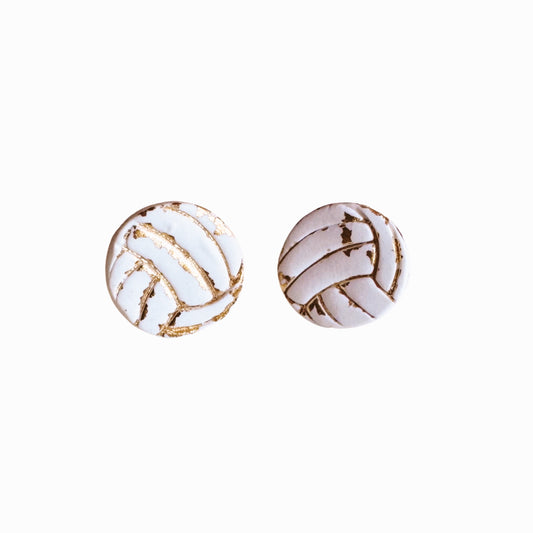 Volleyball Studs | Gold Volleyball Earrings