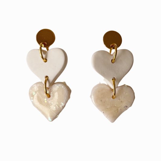 Heart Clay Earrings | Valentines Earring | Heart Earrings