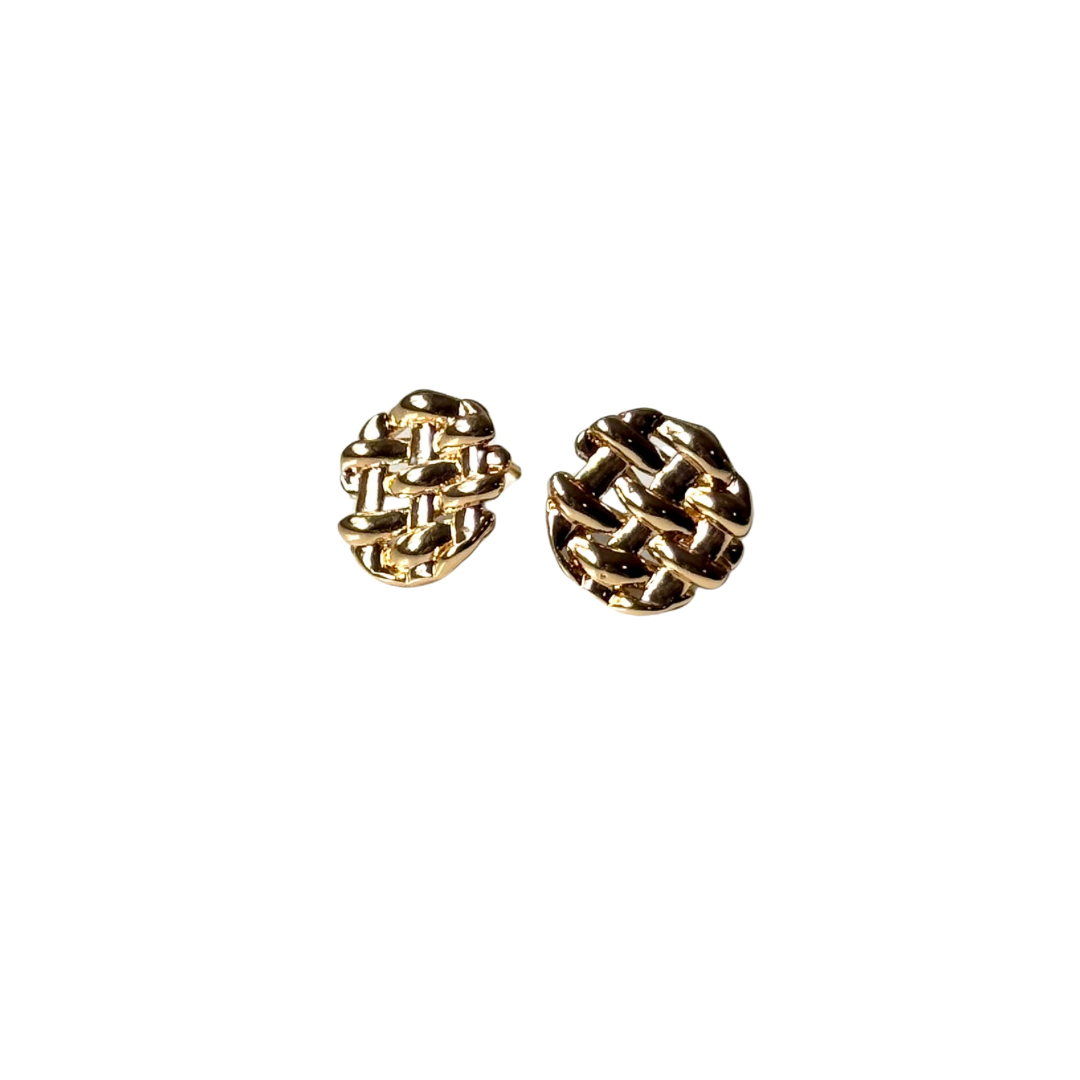 TEXTURED GOLD STUDS