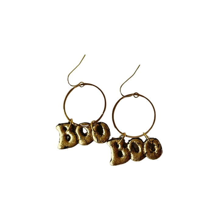 Gold Boo Dangles