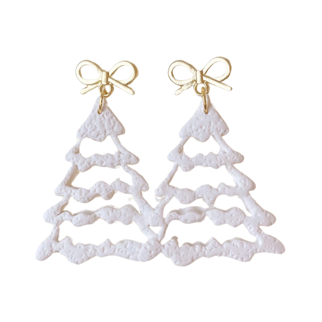 Bow Holiday Earrings | Bow Holiday Tree Earrings